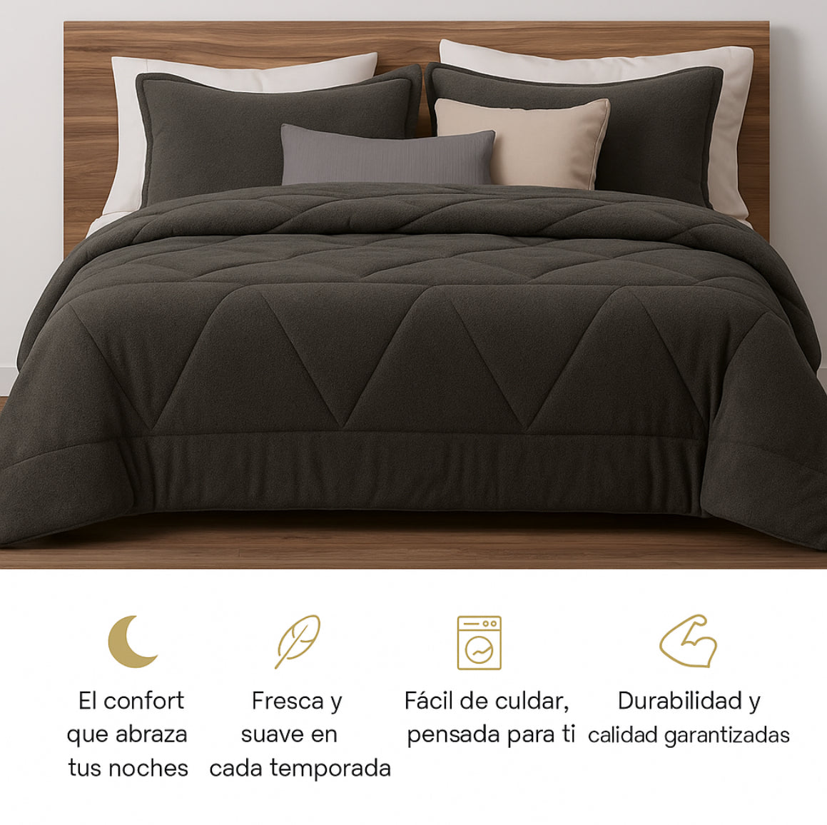 LUNARI “Aurum” — Cama Premium de Confort y Elegancia