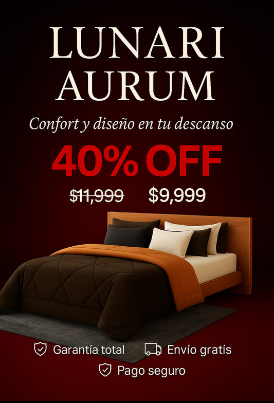 LUNARI “Aurum” — Cama Premium de Confort y Elegancia