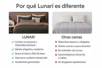 LUNARI “Aurum” — Cama Premium de Confort y Elegancia